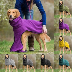 Pet Clothes Dog Towelling Drying Super Absorbent Robe Soft quick drying Polyester Sleepwear Coat Warm Apparel