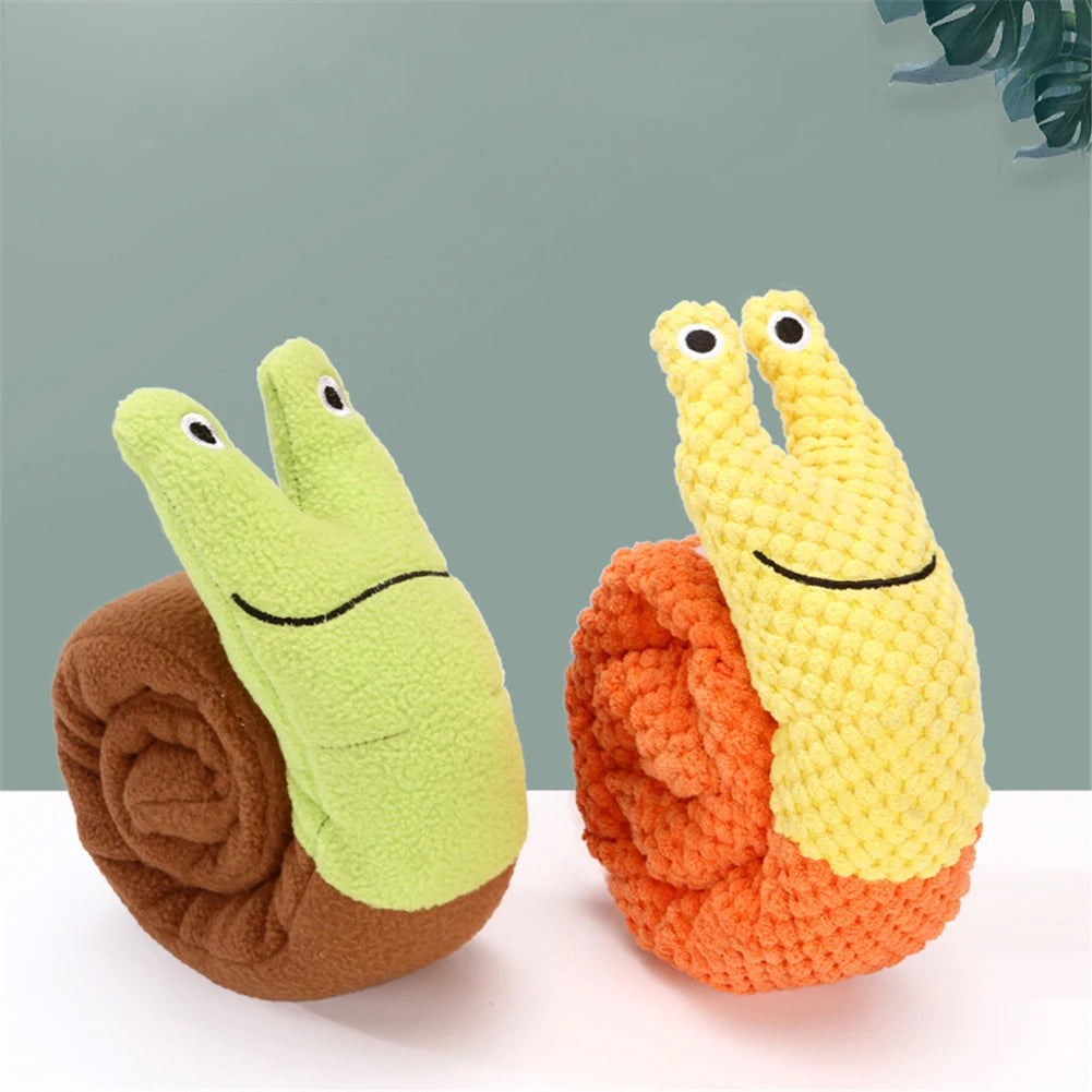 Pet Foraging Snuffle Mat Dog Plush Sound Interactive Slow Feeder Sniffing Snail Toys Easy Clean Tibetan Food Molar Puzzle Toys