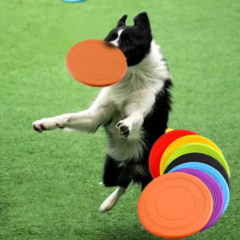 Pet Dog Flying Disk Toy Silicone Material Environmentally Friendly Anti-Chew Dog Puppy Interactive Training Pet Supplies