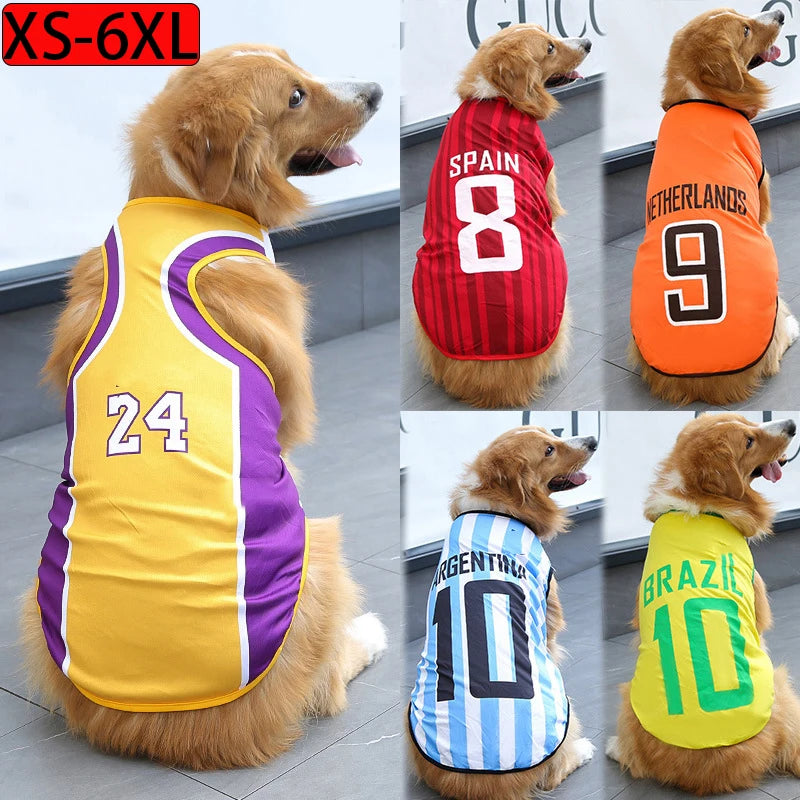 Puppy Pet Clothes Dog Sport Jersey Pet Clothes for Summer Apparel Basketball Clothing Puppy T-Shirts Summer Pet Cat Shirts