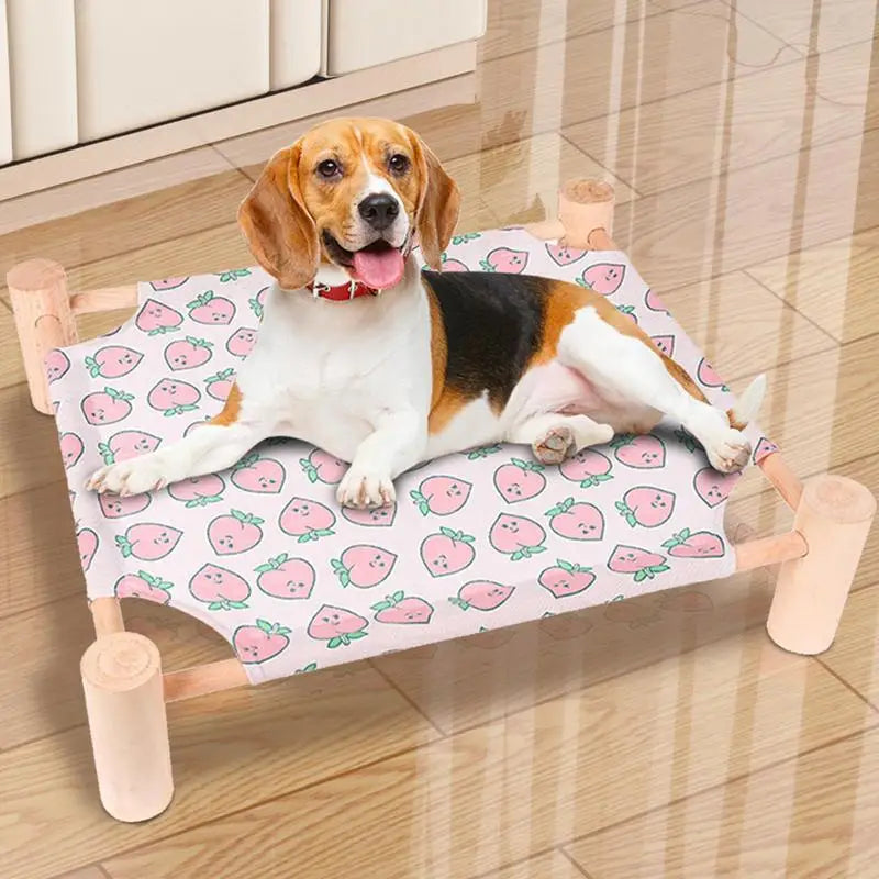 Pet Marching Bed Dog Kennel Summer Dog Bed Removable Wooden Washable Wooden Pet Bed Removable Indoor Outdoor Pet Furniture