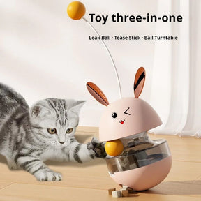 Pet tumbler toy interactive leak food ball, cat puzzle, self entertainment, cat stick, dog toy