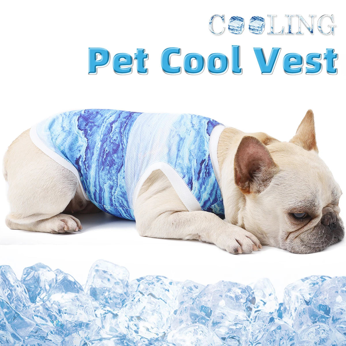 Spring Cooling Summer Pet Clothing Puppy Cool Dog Strap Cat Vest Instant Cooling Bulldog Pet Clothes