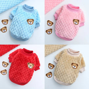 Winter Warm Pet Clothes for Small Dogs Puppy Cat Pullover Soft Fleece Chihuahua Vest French Bulldog Costume Yorkie Pug Jacket