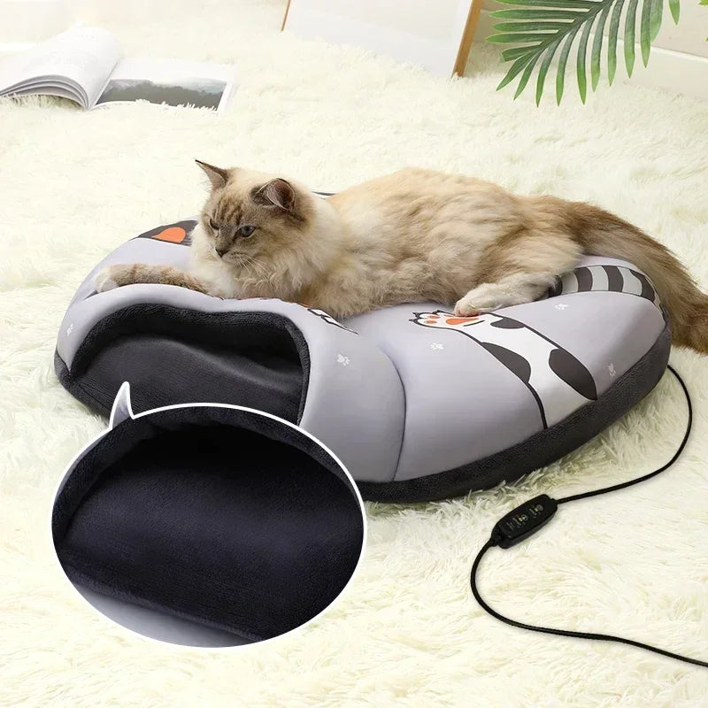 Pet Electric Bed Mat Cover USB Winter Warm Pad 3 Gears Timer Cat Dog Blanket Sofa Warm Cushions Mat Sleeping Bag Cat Accessories